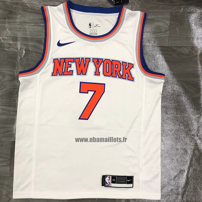 Maillot New York Knicks Carmelo Anthony NO 7 Association Blanc